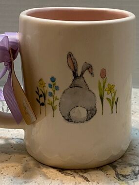 Rae Dunn Bunny Floral Ceramic Mug